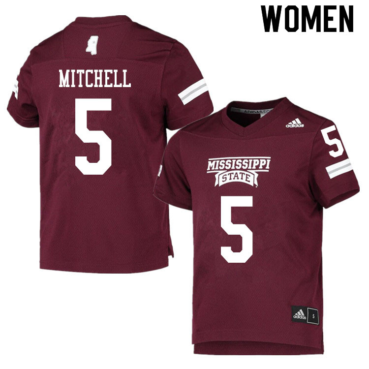 Women #5 Osirus Mitchell Mississippi State Bulldogs College Football Jerseys Sale-Maroon